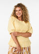 Smock blouse met volantzoom en boothals, Geel, Model image number 0