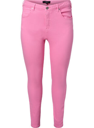 Super slim fit Amy jeans met hoge taille, Rosebloom, Packshot image number 0