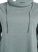 Kort sweatshirt jurk met hoge kraag en zakken, Groen, Packshot image number 2