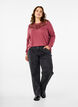 Sweatshirt met kanten details, Rose Brown, Model image number 2