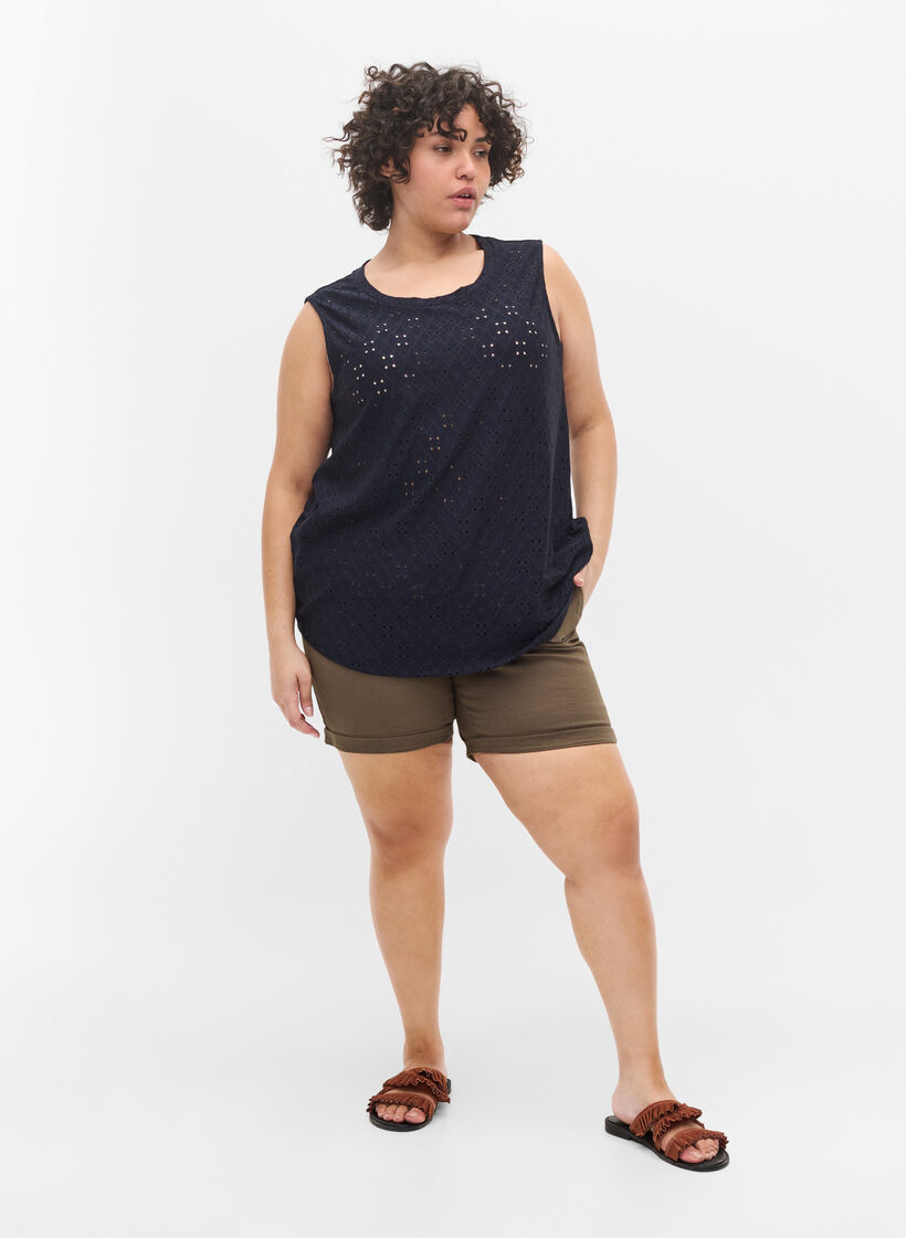 Top met borduursel anglaise, Night Sky, Model image number 2