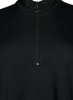Sweatdress van modalmix met hoge hals, Black, Packshot image number 2