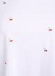T-shirt in biologisch katoen met geborduurde motieven, Wit, Packshot image number 2