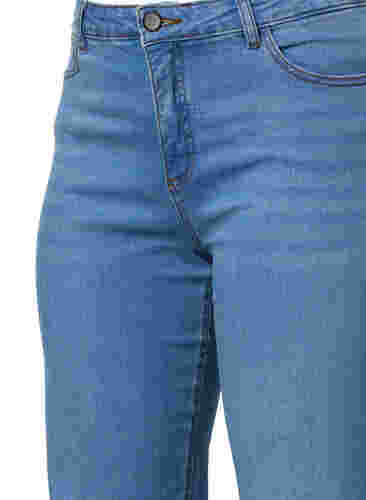 Gemma jeans met hoge taille en normale pasvorm, Light blue, Packshot image number 2