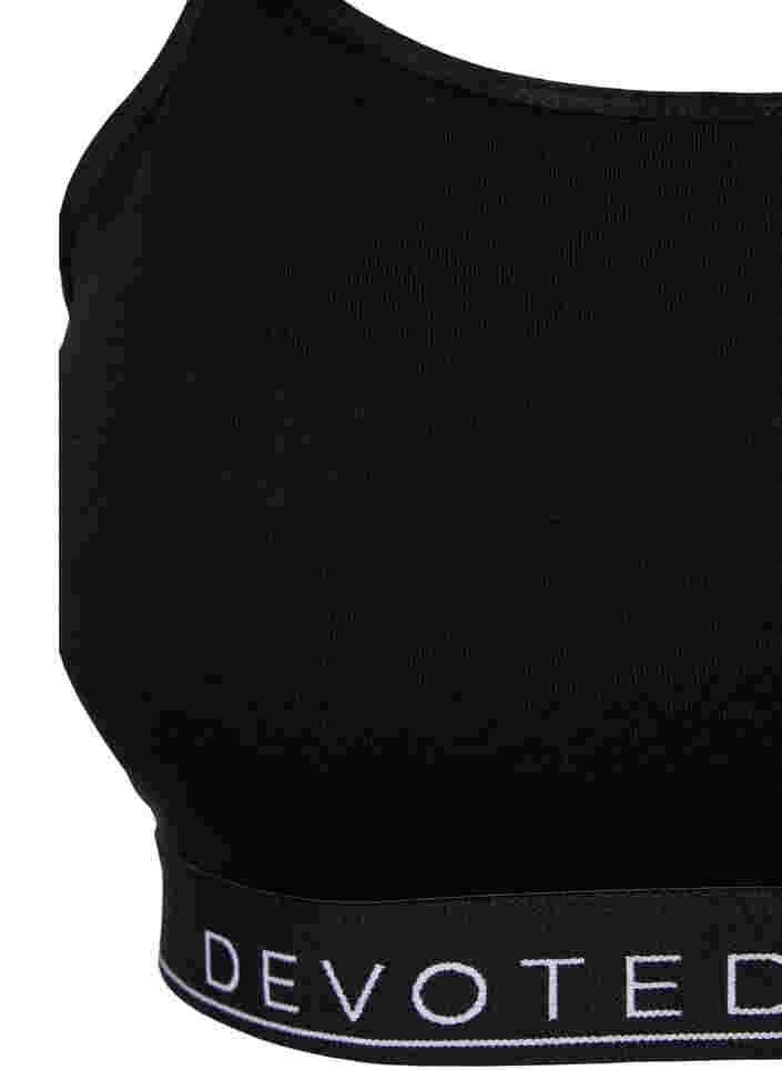 Katoenen bh met verstelbare bandjes, Black, Packshot image number 2