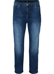 Gemma jeans met regular fit en hoge taille, Blue denim