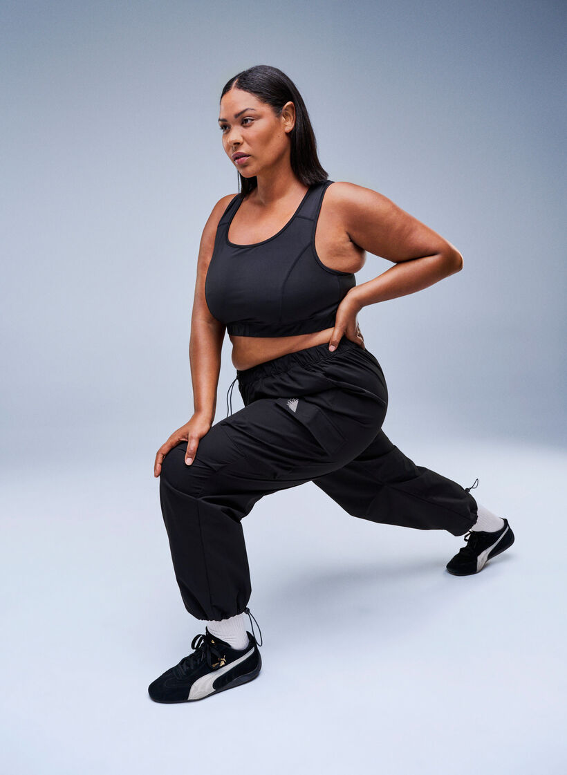 Sport-bh met racerback, Zwart, Image image number 0