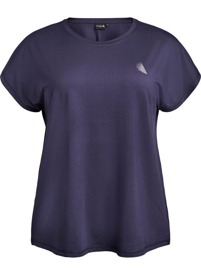 Effen gekleurd trainingsshirt, Blauw, Packshot image number 0