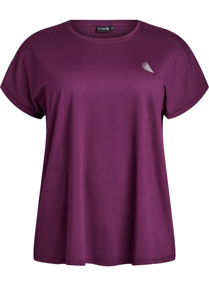 Effen gekleurd trainingsshirt, Paars, Packshot image number 0
