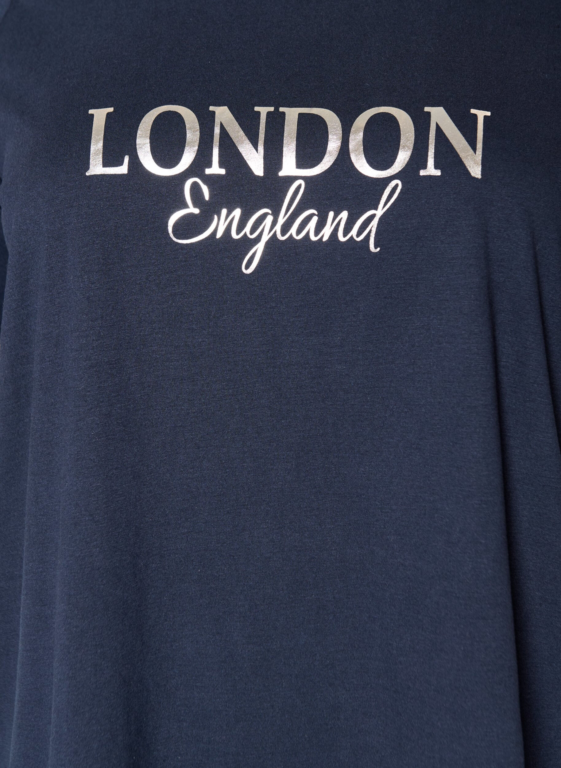 ZizziT-shirt met motief, Blauw, Packshot image number 2