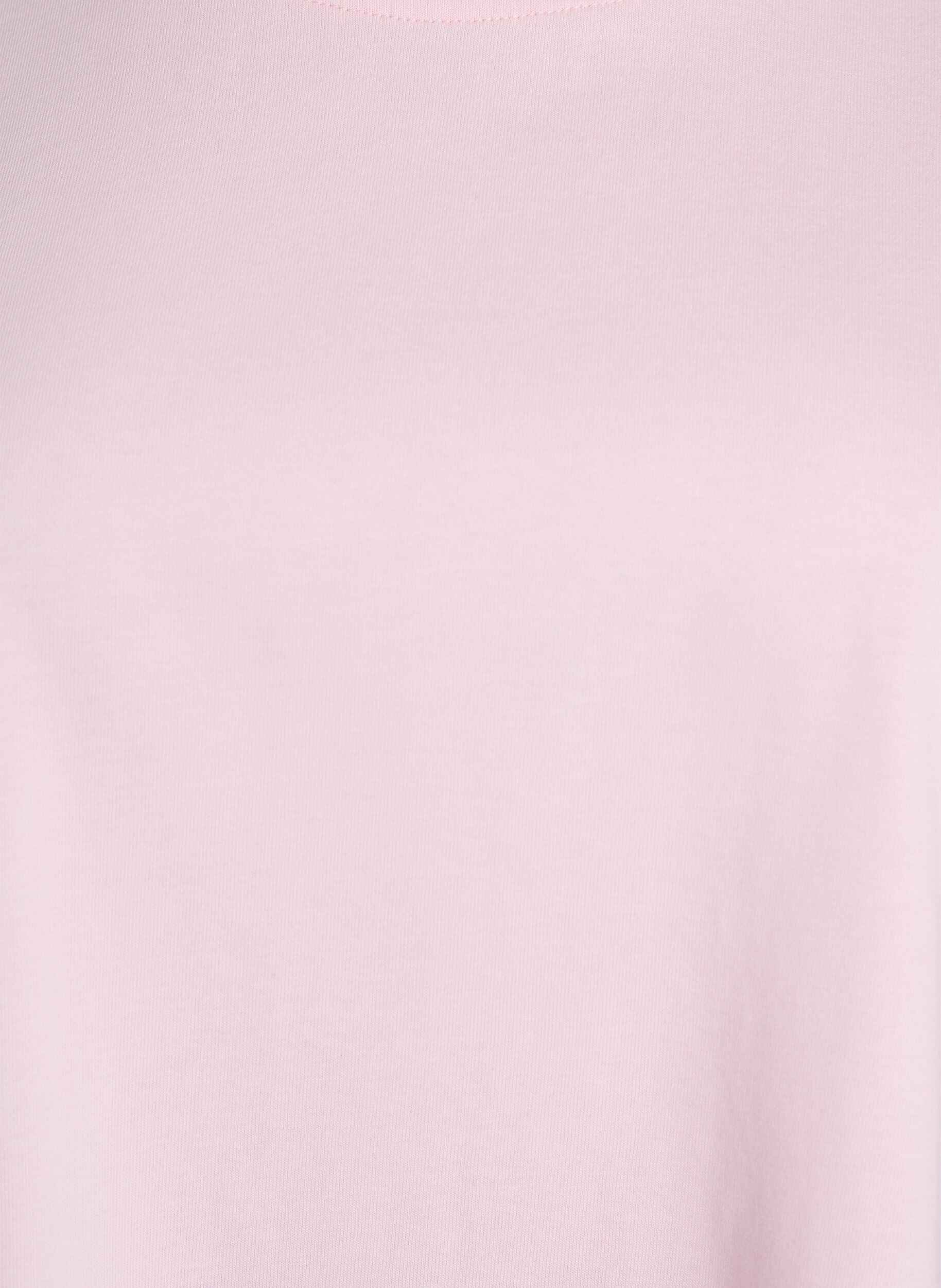 Zizzi Boxy katoenen T-shirt, Roze, Packshot image number 2