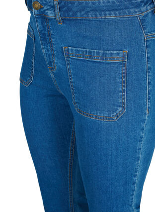 Ellen bootcut jeans met grote zakken, Blue denim, Packshot image number 2