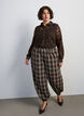 Kanten shirt met parelknopen, Bruin, Model image number 1