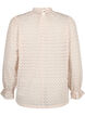Blouse met lange mouwen en gedessineerde textuur, Whisper Pink, Packshot image number 1