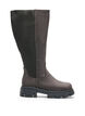 Lange laars met een geribde elastische schacht en grove zool, Bruin, Packshot image number 0