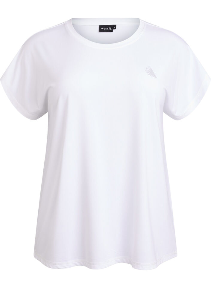 Effen gekleurd trainingsshirt, Wit, Packshot image number 0