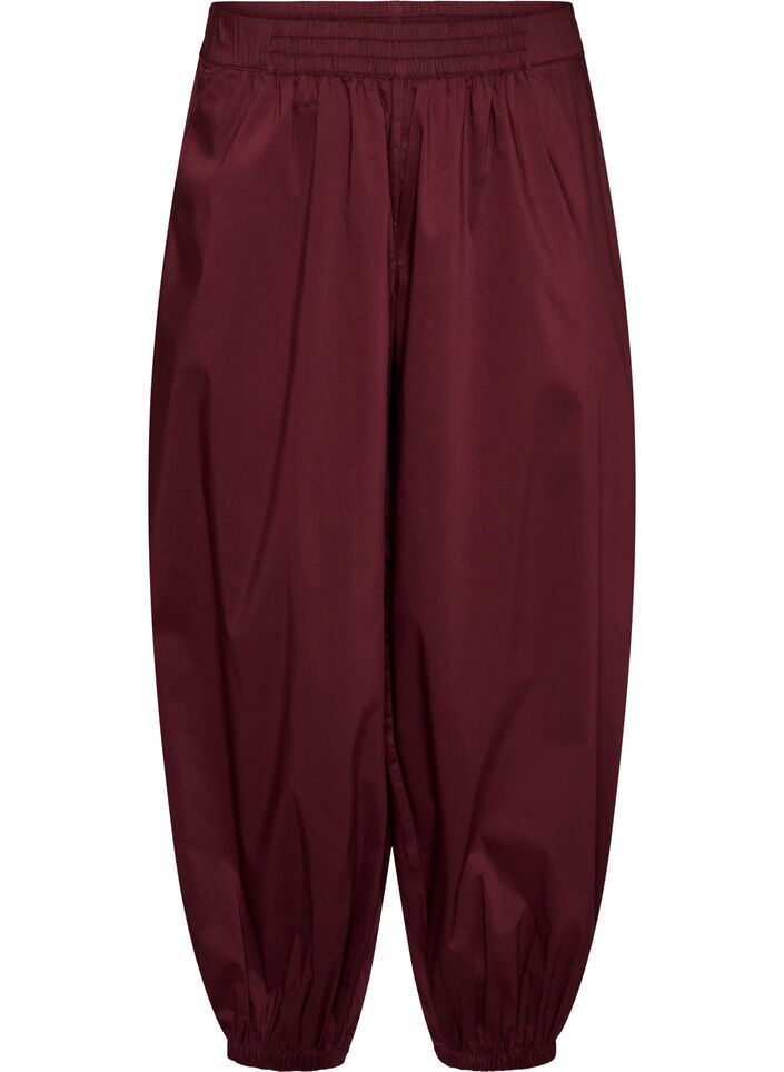 Ballonbroek met zakken en een elastische tailleband, Rood, Packshot image number 0