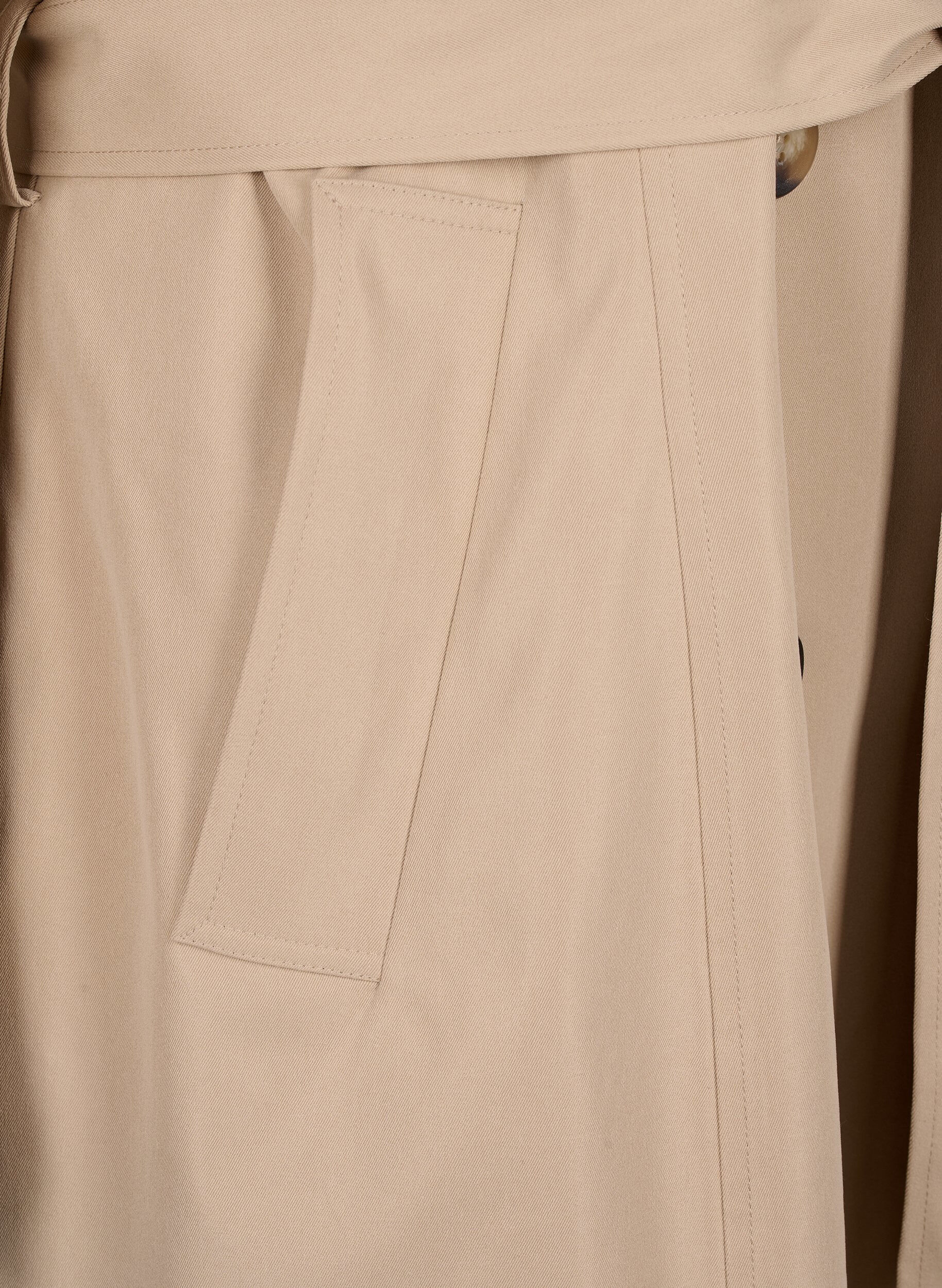 Zizzi Trenchcoat met zakken en riem, Nomad, Packshot image number 3