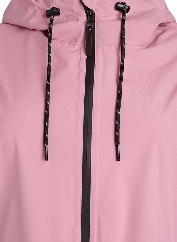 Regenjas met zakken en capuchon, Roze, Packshot