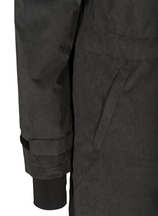 Waterdichte jas met capuchon en verstelbare taille, Black, Packshot image number 3