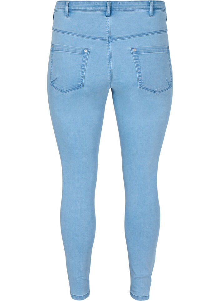 Cropped Amy jeans met rits, Blauw, Packshot image number 1