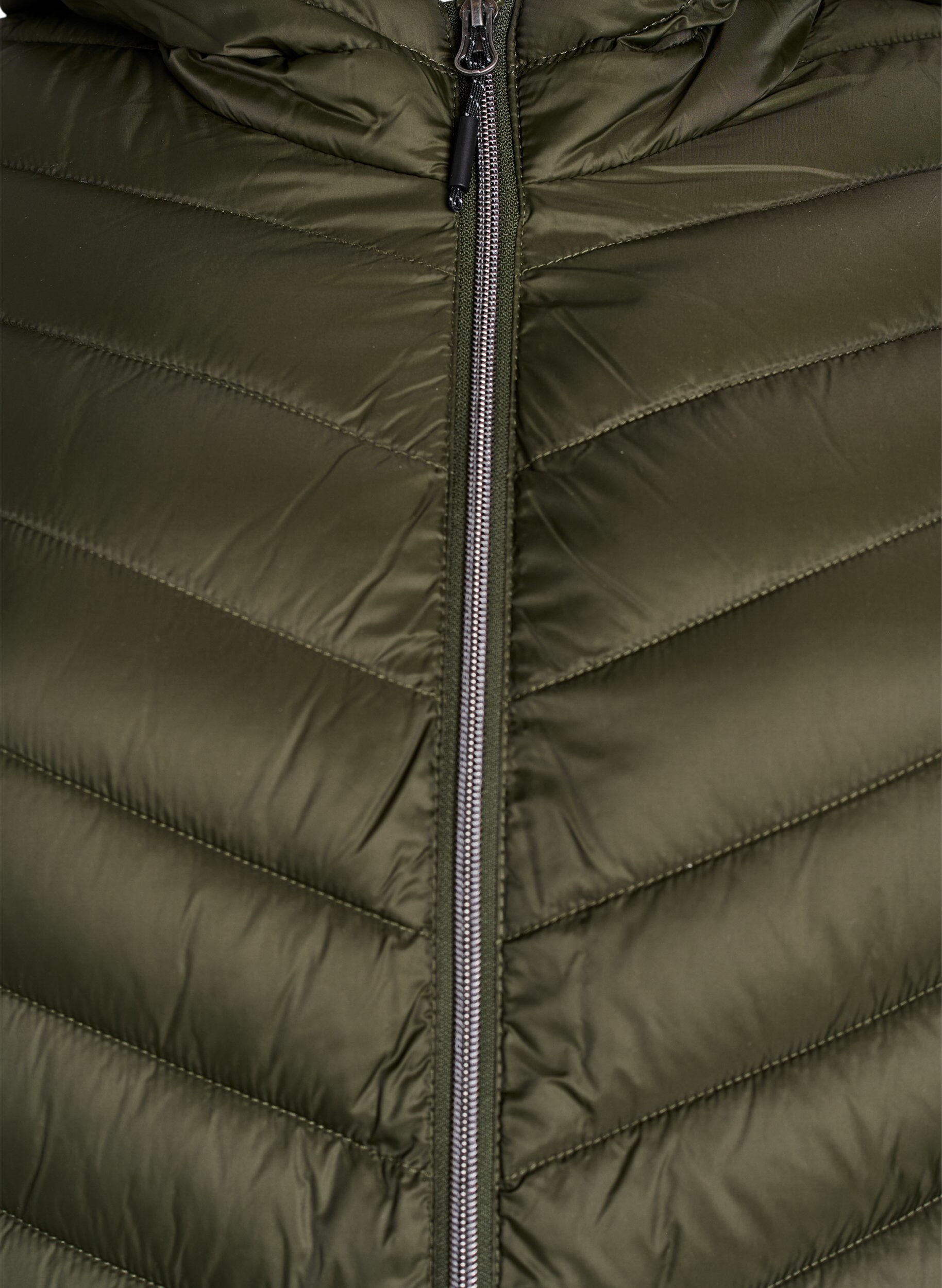 Zizzi Lichtgewicht jas met capuchon, Groen, Packshot image number 2