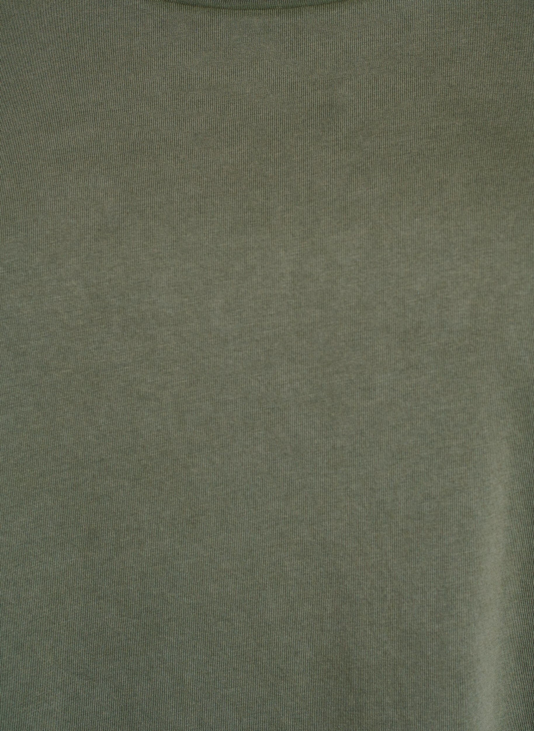 Zizzi Korte A-lijn jurk met een gewassen look, Groen, Packshot image number 2