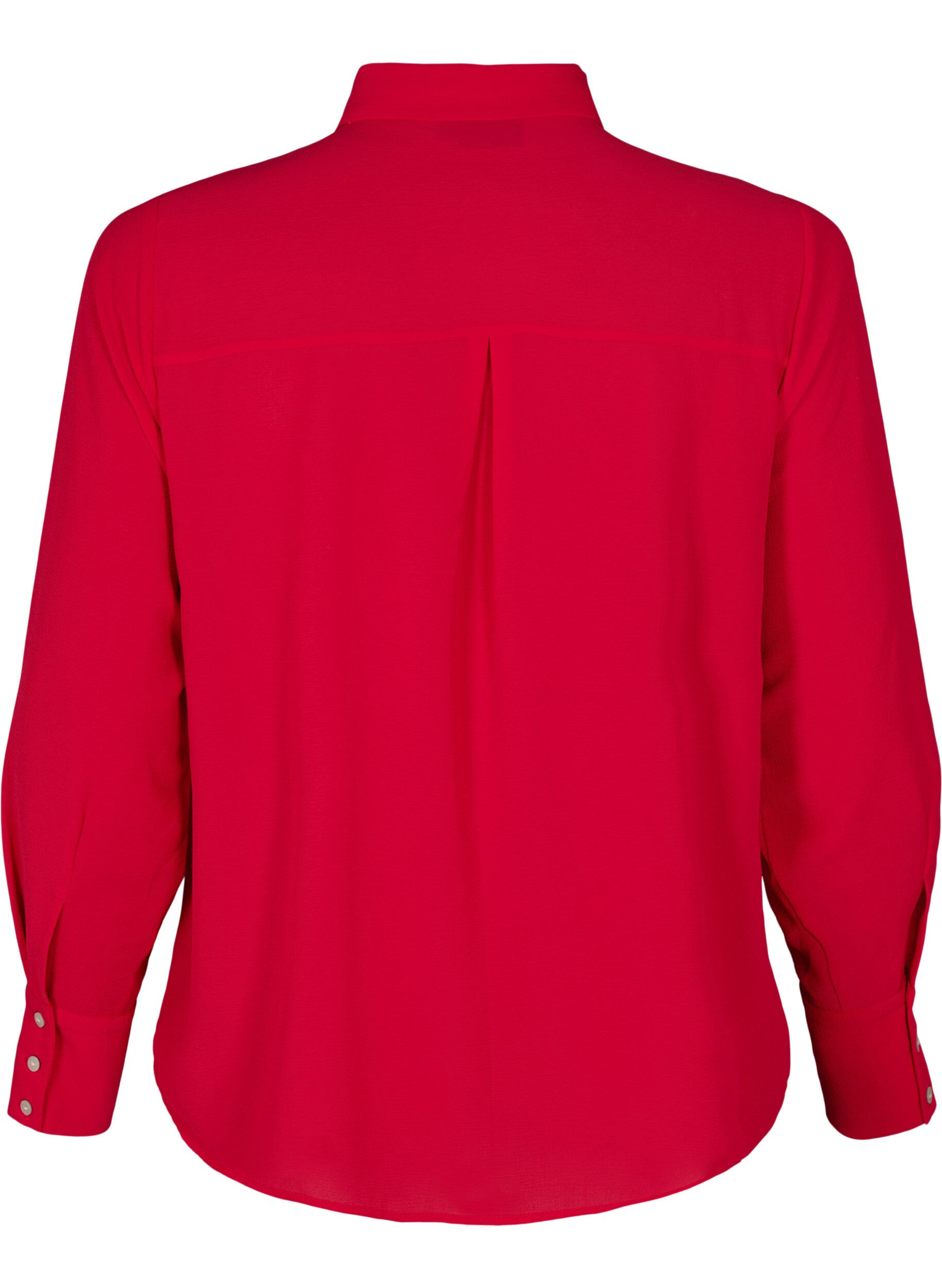 Zizzi Effen gekleurd shirt met parels, Rood, Packshot image number 1
