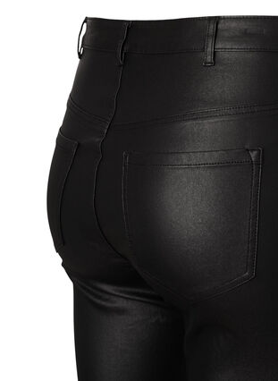 Ellen jeans met coating en bootcut, Black, Packshot image number 3