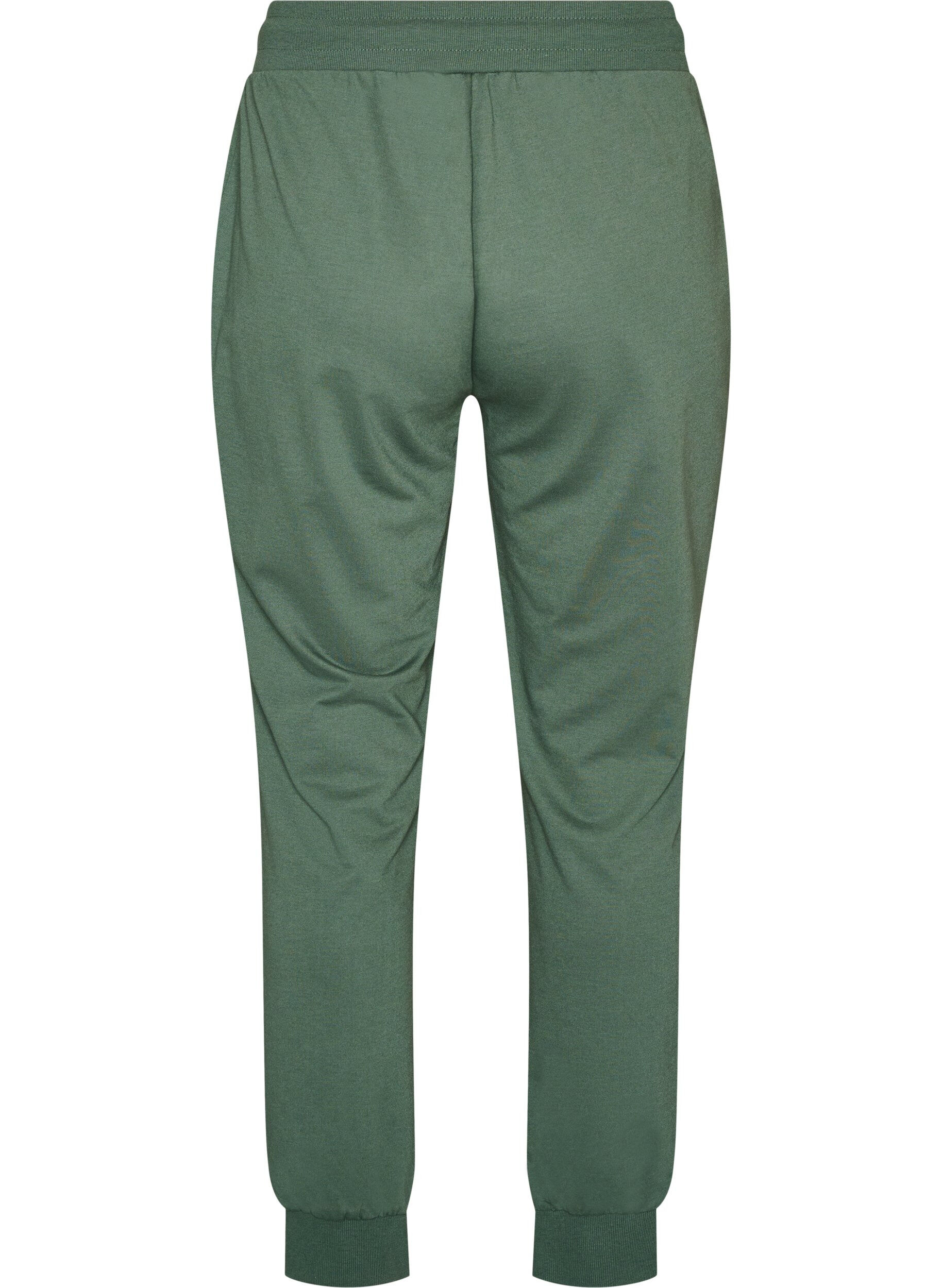 ZizziLosse trainingsbroek met zakken, Groen, Packshot image number 1