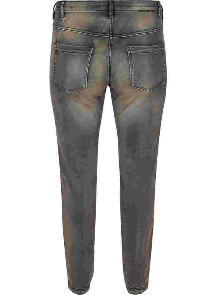 Slim-fit Emily jeans met normale taille, Dark Grey Denim, Packshot image number 1