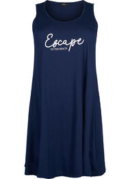 Mouwloze katoenen jurk met a-vorm, Navy B. W. Escape