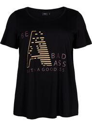 Trainingsshirt met print, Black w. Bad Ass