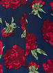 Bloemenjurk in viscose met ruches, Blauw, Packshot image number 2