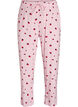 Pyjamabroek in zachte jersey met hoge taille en fruitprint, Roze, Packshot image number 0