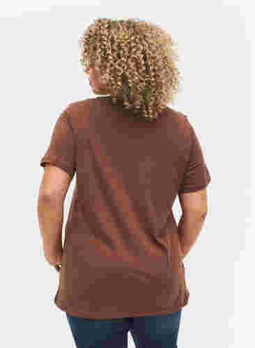 Katoenen t-shirt met korte mouwen, Chestnut Change, Model image number 1