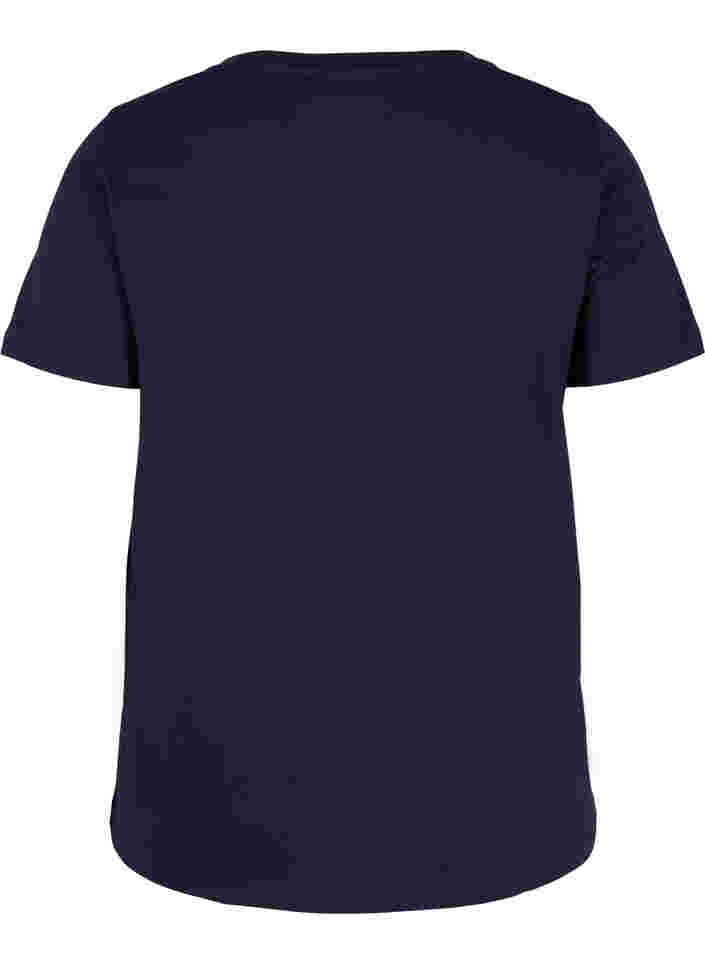 Kerst t-shirt in katoen, Navy Blazer Penguin, Packshot image number 1