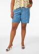 Denimshorts met geborduurde bloemen, Blauw, Model image number 3
