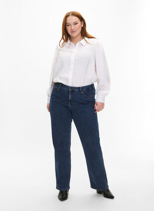 Shirt met lange mouwen van Tencel ™ Modal, Bright White, Model image number 2