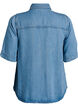 Denimlook lyocell shirt met korte mouwen, Blauw, Packshot image number 1