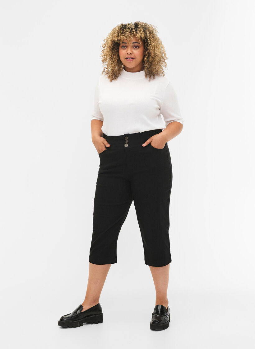 Strak slipje met high waist, Black, Model image number 0