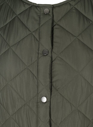 Lang gewatteerd vest met knoopsluiting en zakken, Forest Night, Packshot image number 2