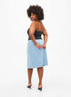 Denim rok met split en pailletten, Light Blue Denim, Model image number 1