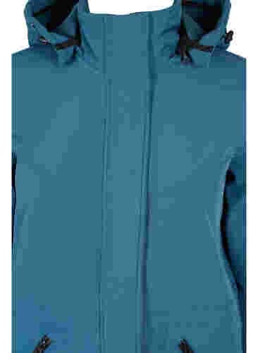 Lange softshell jas met capuchon, Stargazer Solid, Packshot image number 2
