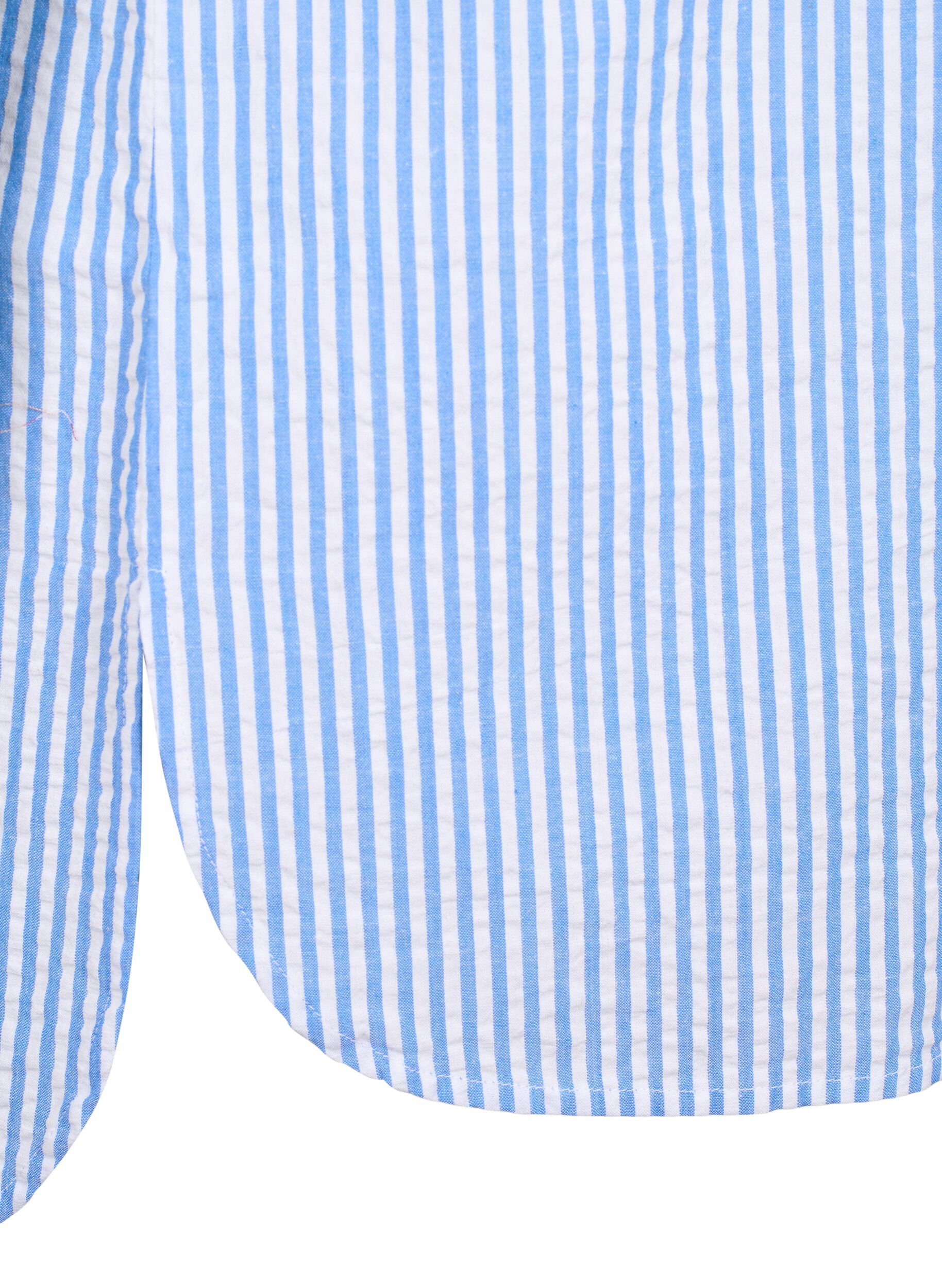 Zizzi Gestreept overhemd met borstzakken, Light Blue Stripe , Packshot image number 3