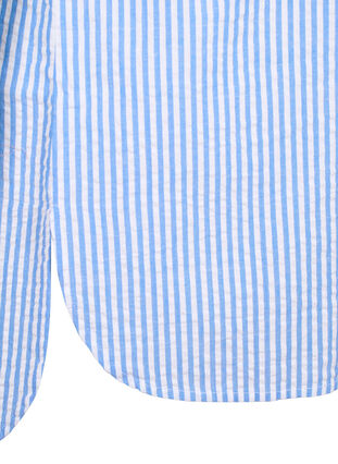 Gestreept overhemd met borstzakken, Light Blue Stripe , Packshot image number 3