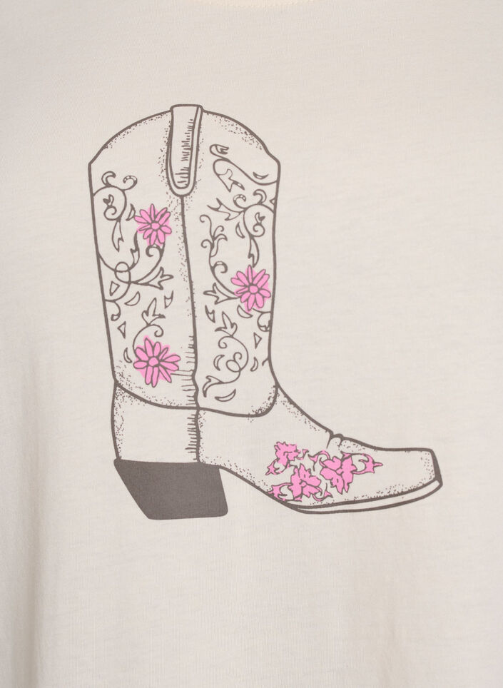 T-shirt met print, Vanille, Packshot image number 2