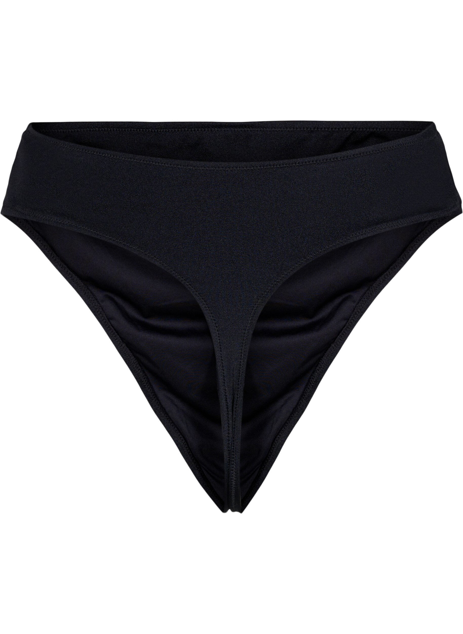 Zizzi Bikini string met normale taille, Zwart, Packshot image number 1