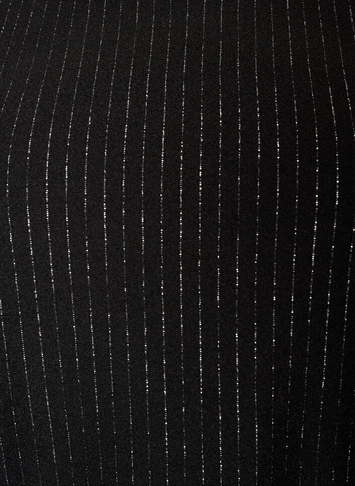 Korte A-lijnjurk met glitterstrepen, Zwart, Packshot image number 2