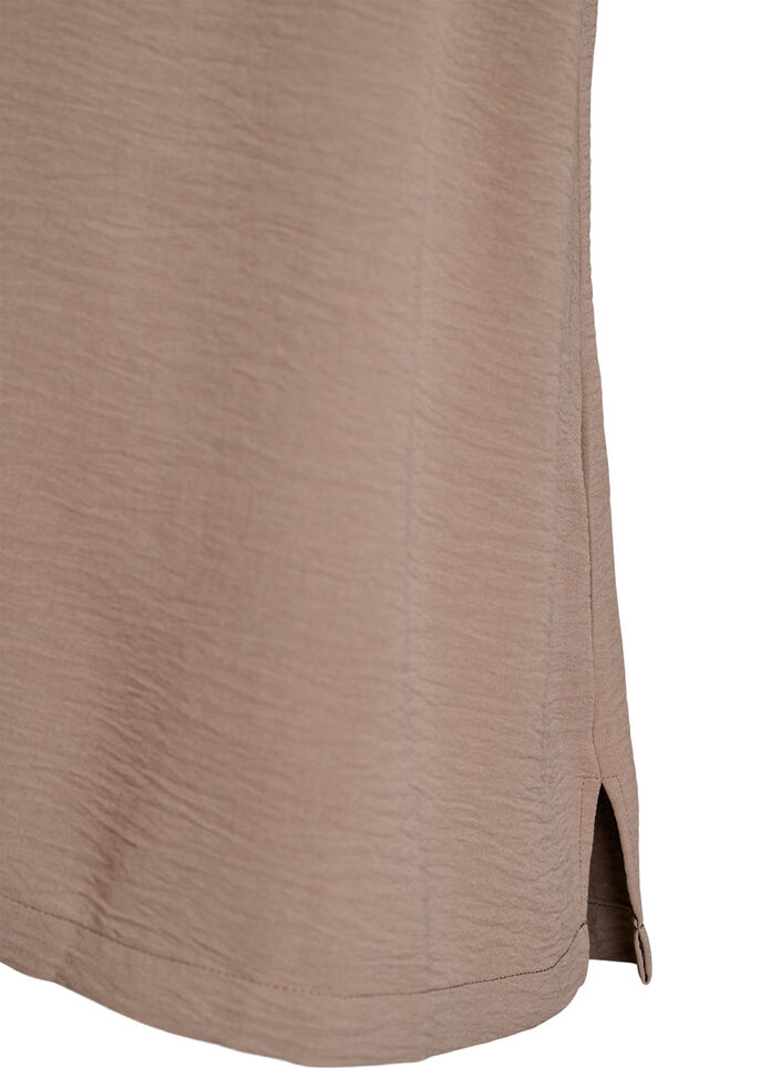Mouwloze top met kreukeffecten, Bruin, Packshot image number 3